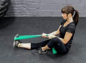 STRETCHING: IT S ESSENTIAL CALF: In a sitting position hold onto one side of the band with your hands and loop the other end around one or both