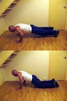 Three quarter push ups. On your knees, with your spine and thighs in line. www.startbodyweight.com 4.