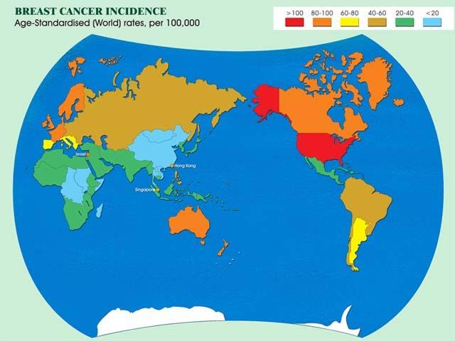 Breast Cancer Worldwide Statistics 2001