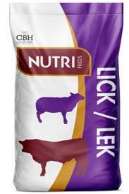 Winter supplementation NUTRI BEEF WINTERBREKER 32 (V17401) Protein/energy/mineral/micro mineral (pending) lick requiring no further mixing; Contains good quality rumen degradable protein (320 g/kg)