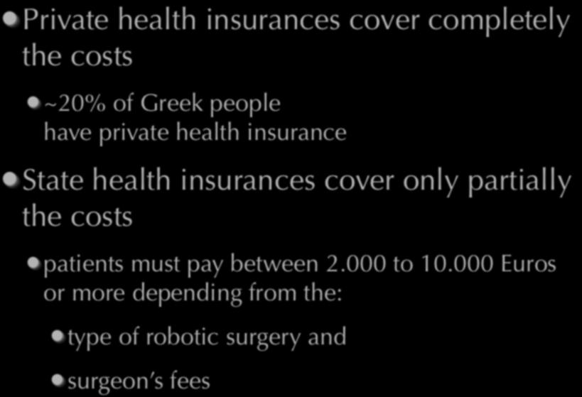 health insurances cover only partially the costs patients must pay between 2.