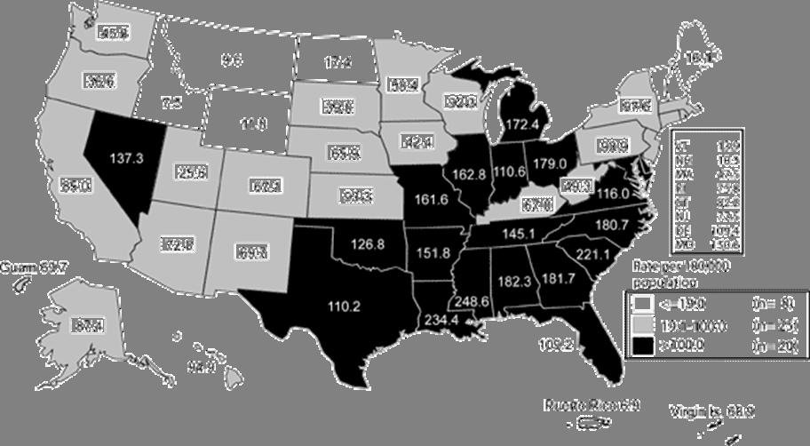 Gonorrhea Rates by County: United States,
