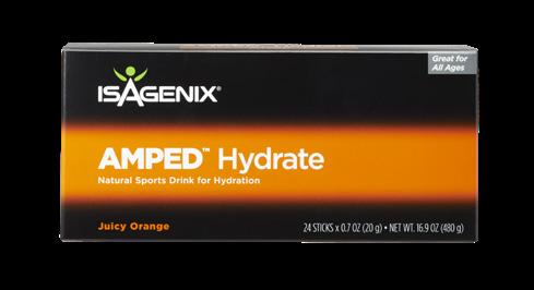 22 grams of easy-to-digest carbohydrates for quick energy Branched-chain amino acids to fuel working muscles AMPED Hydrate A refreshing sports drink