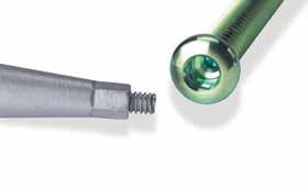 Double-Lead Thread Screws - Composed of Titanium Alloy - Features a double-lead thread design for quick insertion - Self-tapping tip - Interior of 4mm and 5mm cortical screw head is threaded for