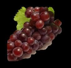 Grapes One cup of red or green grapes has 104 calories, 1.09g protein, 0.24g fat, 1.4g fiber, 4.8mg vitamin C, 10 micrograms vitamin A, 288mg potassium, 0.54mg iron, and 3 micrograms of folate.