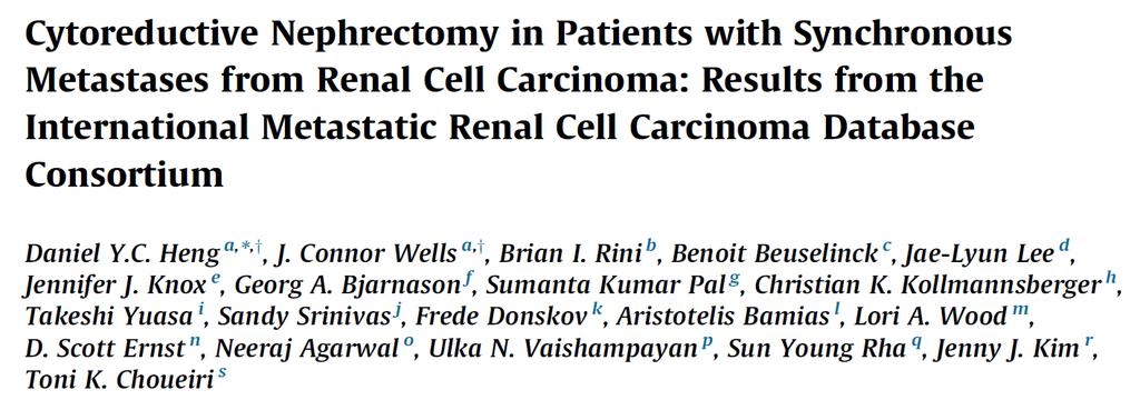 International Metastatic Renal Cell Carcinoma Database