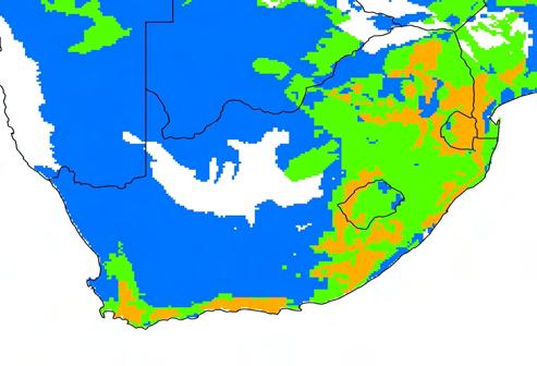 Figure 3.2 Geographical distribution of Se status of herbivores in South Africa (20). Figure 3.3 Risk map of soil Se status in Southern Africa.