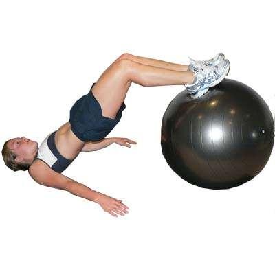 Bridge - Feet On Exercise Ball Lie face up, feet on stability ball, knees &