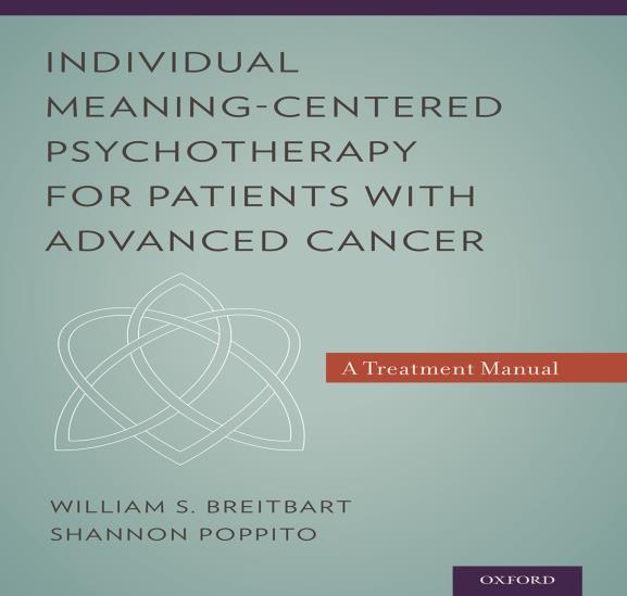 These treatment manuals for group therapy and individual therapy provide clinicians in the oncology and palliative care settings with a highly effective, brief, structured intervention shown to be