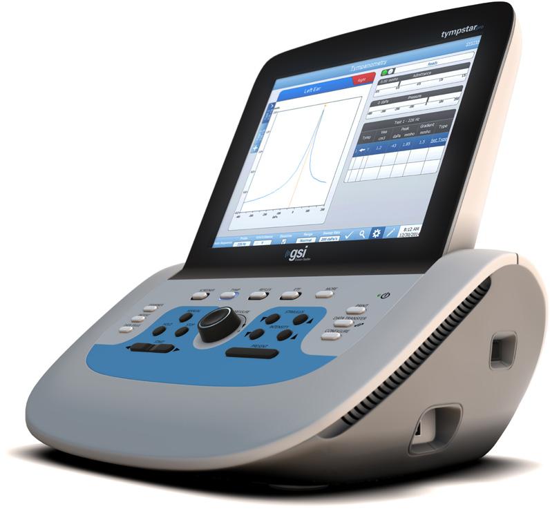 GSI TYMPSTAR PRO CLINICAL MIDDLE-EAR ANALYZER Product Specifications Dimensions and Weight Size: 16 [41 cm] W x 11 [28 cm] D x 14.5 [37 cm] H Weight: 12 lb [5.