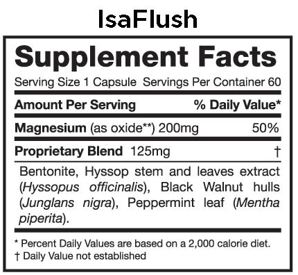 Frequently Asked Questions IsaFlush! When should I use IsaFlush! in my Isagenix Program? As part of your 30 Day Program, take 1 IsaFlush! capsule each day.