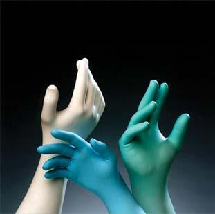 Cleanroom Class 10 (ISO 4) Nitrile TN1200 Series Glove, Nitrile 12 Class 10 TechNi-Cleaned TechNi-Cleaned Class 10 nitrile gloves are manufactured in 3 colors: white, blue and green.