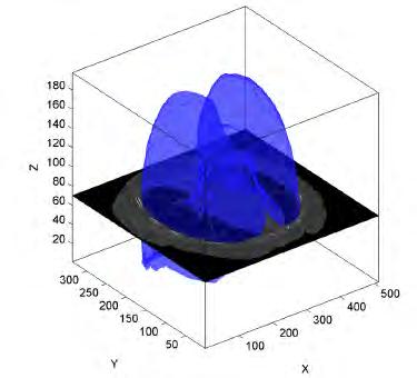 Figure 5.7: 3D representation of the lung field volume extracted from the original dataset of chest CT. (adapted and modified from Korfiatis P. PhD Thesis, University of Patras, 2010) 2.