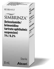 Simbrinza (Alcon) Brimonidine 0.2% + brinzolamide 1% susp.