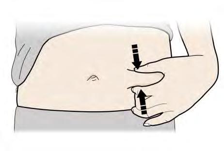 B. Stretch or pinch your injection site to create a firm surface.