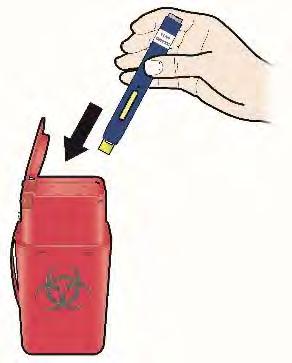 guard Do not recycle the autoinjector or sharps disposal container or throw them into household trash