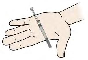 Pick up or pull the prefilled syringe by the plunger rod or grey needle cap. This could damage the syringe.