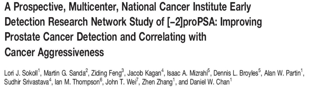 tumor risk improved utilization of biomarkers (PSA isoforms, phi, PCA3) will help to