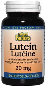 LUTEIN 20 mg Important for eye health Lutein is an antioxidant that protects the eyes, lungs and arteries from free radical damage.