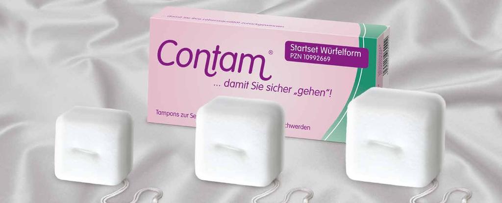 Starter set Contam Cube How to choose the right size: Our starter set (prescribable) consists of 3 tampons (1 each of the sizes 1, 2, 3), allowing you to choose the required size individually.