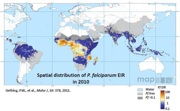 Deaths / 100,000 at risk Malaria: The burden and unmet need Malaria epidemiology ~215 million cases/year, 86% in sub-saharan Africa ~655,000 deaths/year, mostly African children under five years