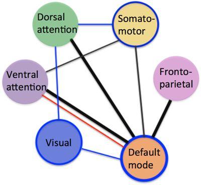 Fig. 1. A F. Resting state intrinsic connectivity networks (ICNs) examined in this study.