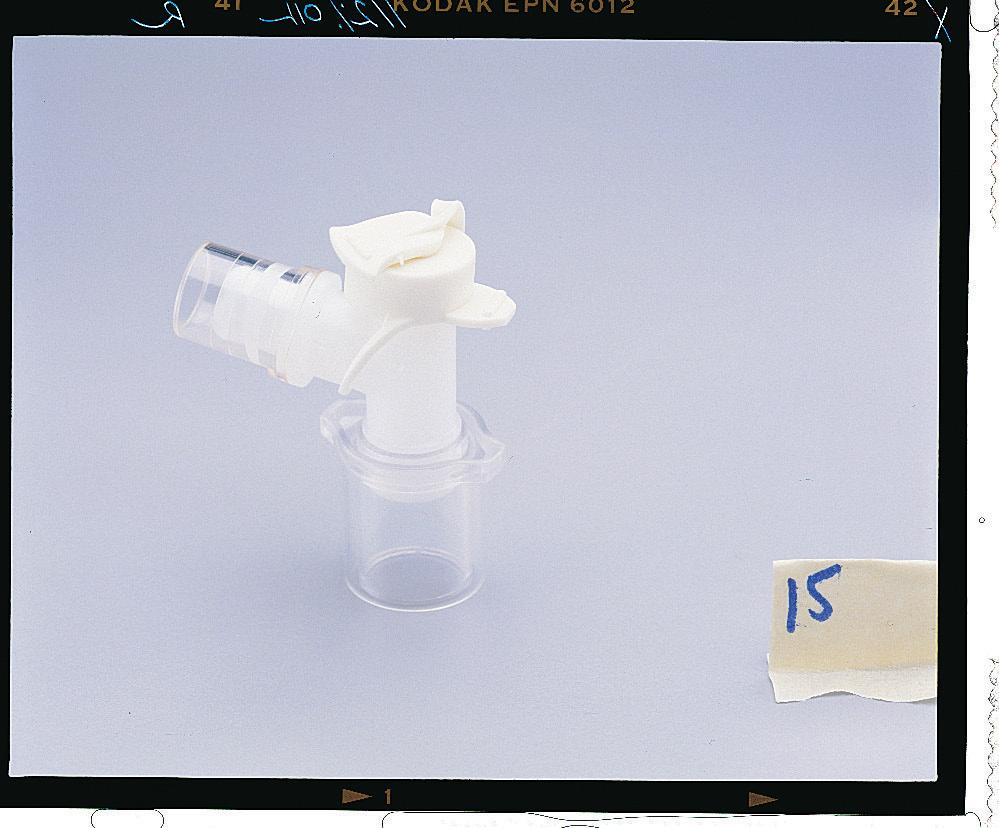 Also available sterile. Catalog Number 332/5663. 12D. Catheter Mount, Extendable has port with cap to allow insertion of suction catheter or bronchoscope.