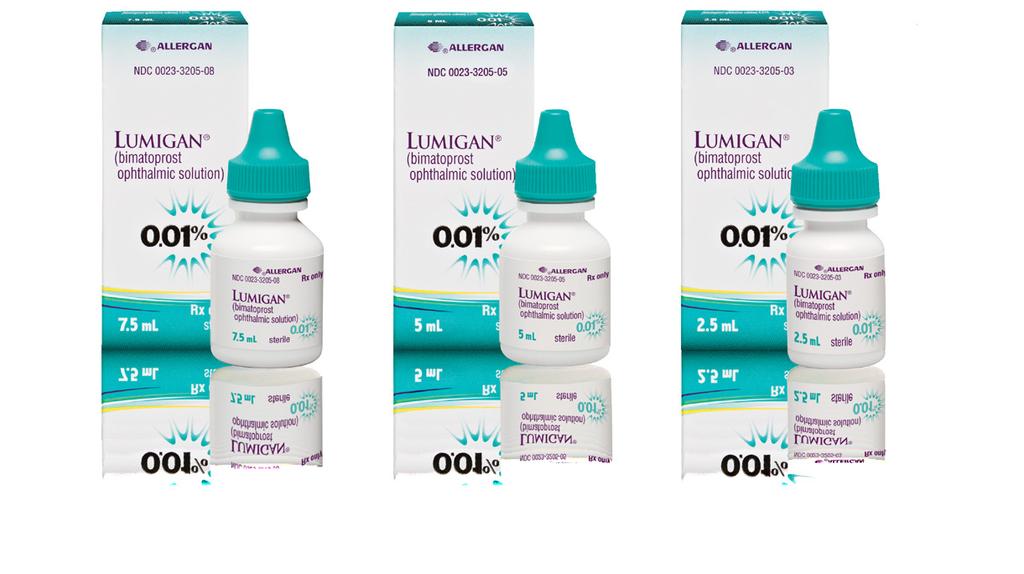 Make sure you receive LUMIGAN (bimatoprost ophthalmic solution) 0.01% strength at the pharmacy When you pick up your prescription at the pharmacy, be sure you receive the correct bottle LUMIGAN 0.01%. 7.