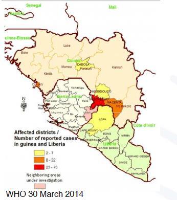 Ebola Virus Prevention (1) Stay away from high risk areas Lofa County