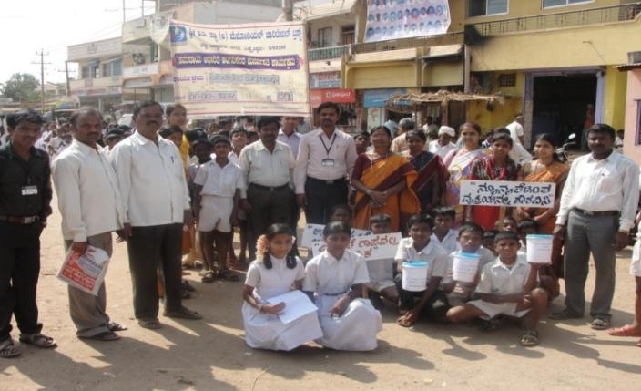 Rally To the object of creating awareness about early intervention and detection among the rural mass, we conducted rally