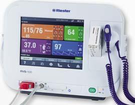 RVS-100 ADVANCED VITAL SIGNS MONITOR The RVS-100 is an advanced vital signs monitor which offers pulse oximetry, blood pressure and temperature measurements.