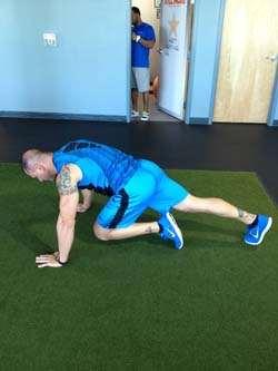 5. Mountain Climbers 1. Start in a push-up position with hands approximately shoulder width apart. 2.