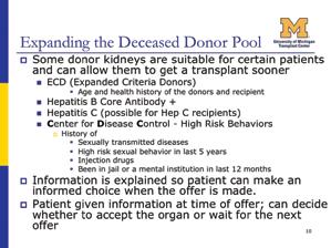 One donation can begin a chain of organ matches in the paired donation program that may allow for many transplants to occur.