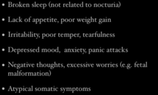 tearfulness Depressed mood, anxiety, panic attacks Nega