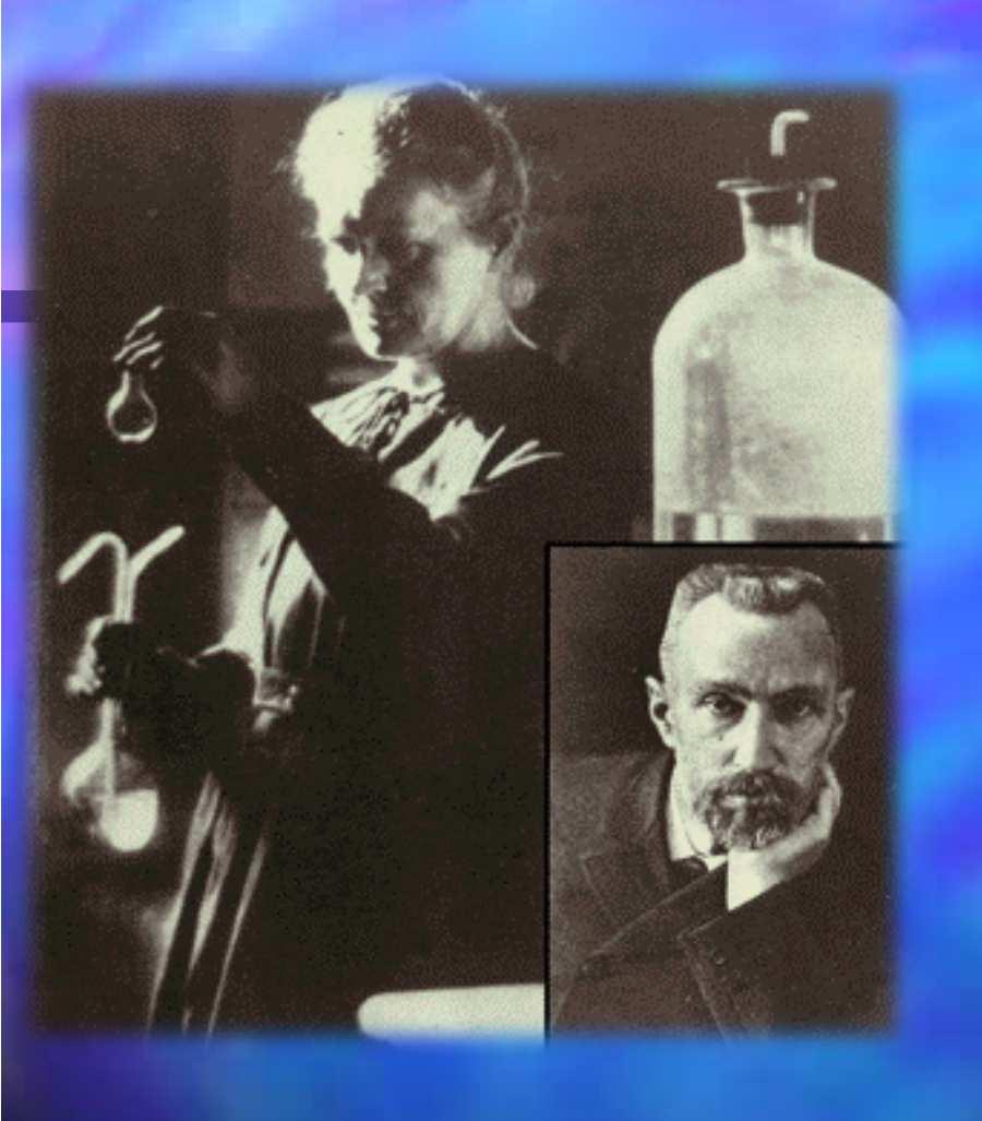 History of Radiation Pierre Curie & Marie Curie (Discovery of Radium & Polonium 1898) 1903 -