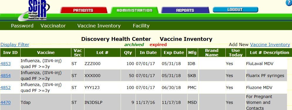 ADDING INCOMING VACCINES THAT HAVE THE Same Lot #, Same Expiration Date, & Same Vaccine Source (VFC, Private, 317, or ST) AS VACCINES ALREADY IN YOUR INVENTORY.