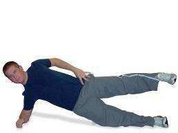 Keep your shoulders in contact with the floor. E1 Side Plank - Lie on your side on the floor with your elbow directly under your shoulder.