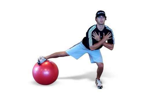 Exercise Descriptions A1 Squat to Rotate Place one leg on top of a fitness ball and extend the leg to the side.
