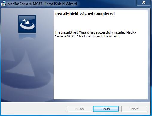 11. When Installation is complete, Click Finish. 12. When the setup screen reappears Click Exit.