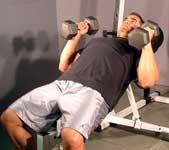 Incline Dumbbell Bench With Palms Facing In Main Muscle Worked: Chest Other Muscles Worked: Triceps,Shoulders Equipment: