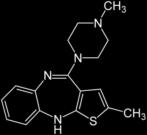 Olanzapine (Zyprexa) Olanzapine is a antipsychotic that blocks multiple neurotransmitters: dopamine: D1, D2, D3, and D4 serotonin: 5-HT2c, 5-HT3, and 5-HT6 receptors catecholamines: 1 -adrenergic