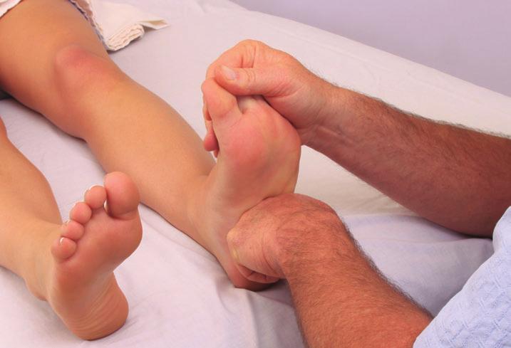 Use active or passive toe extension to move the tissue layers under your touch.