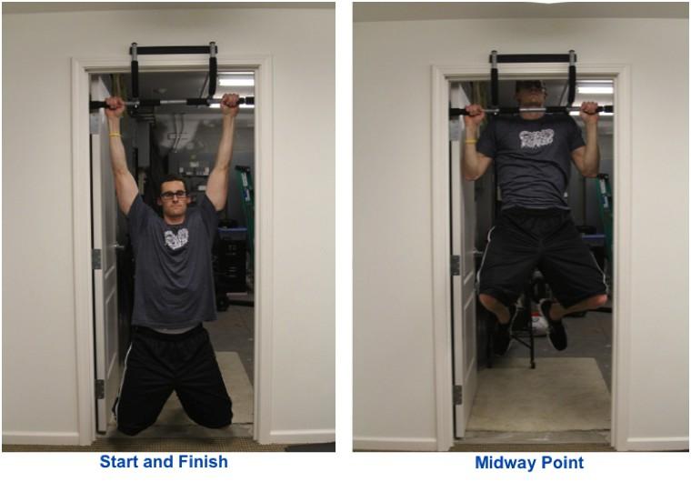 Movement: With the bar in the starting position, pull the bar towards you until it has reached the upper torso area.