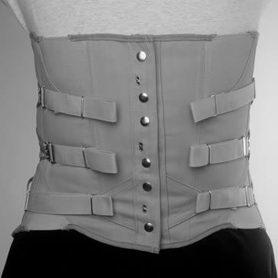 Back Brace, Lumbosacral Corset Provides mild control of the lumbosacral spine in all three planes Low back pain Transverse and/or