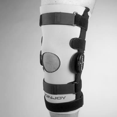Knee Brace, Donjoy Playmaker (Pre-Fabricated) Provides mild to moderate knee stability for various ligamentous insufficiencies ACL/PCL and MCL/LCL insufficiencies Extension stops at 0,