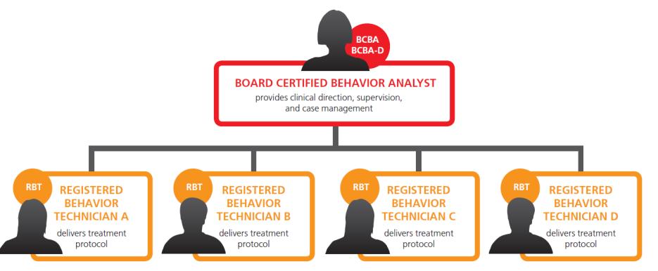 30 ABA Service Structure Board Certified Behavior Analyst (BCBA or BCBA-D) Board Certified Assistant Behavior Analyst (BCaBA) Licensed Psychologist