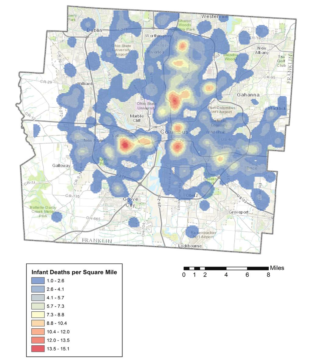 FRANKLIN COUNTY INFANT DEATHS, 2007-2011 Although complex and multifaceted, social, economic and health care racial disparities have evolved and have been reinforced in our community as the result of