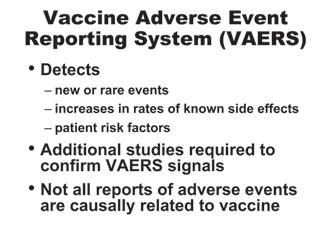 Vaccine Safety (more than 371,000 as of December 31, 2010 [CDC unpublished data]).