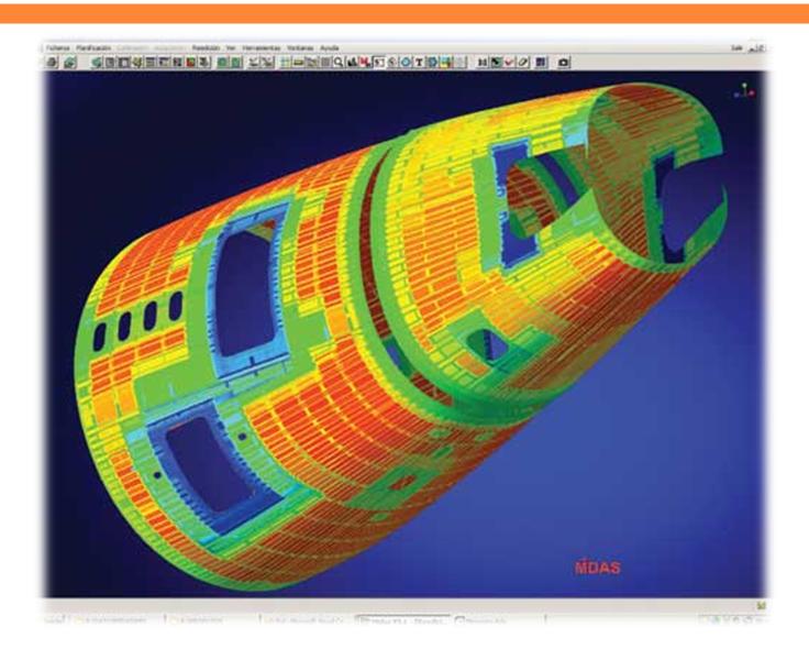 Report Example o Laser Ultrasonic Test CFRP Full Scale Fuselage Part by Tecnatom for Airbus Source: Tecnatom The legacy NDT systems rely mostly on evaluation on site by well qualified personnel.
