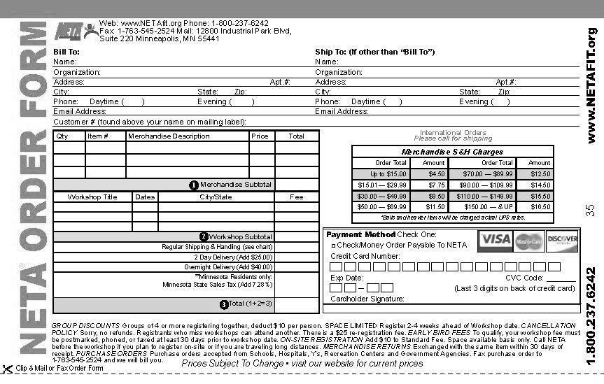 Appendix B: NETA Order Form Download this form at: